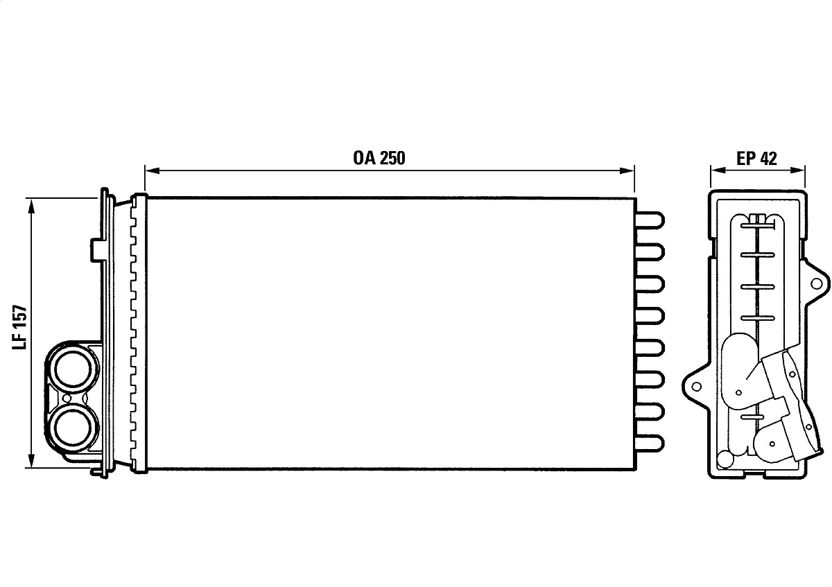 VALEO 883976 Εναλλάκτης θερμότητας, θέρμανση εσωτερικού χώρου εμπρός for PEUGEOT